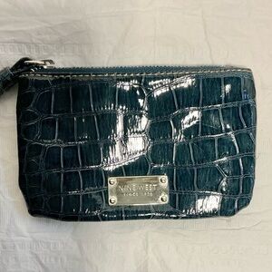 Nine West Croc-Style Embossed Wristlet/Purse